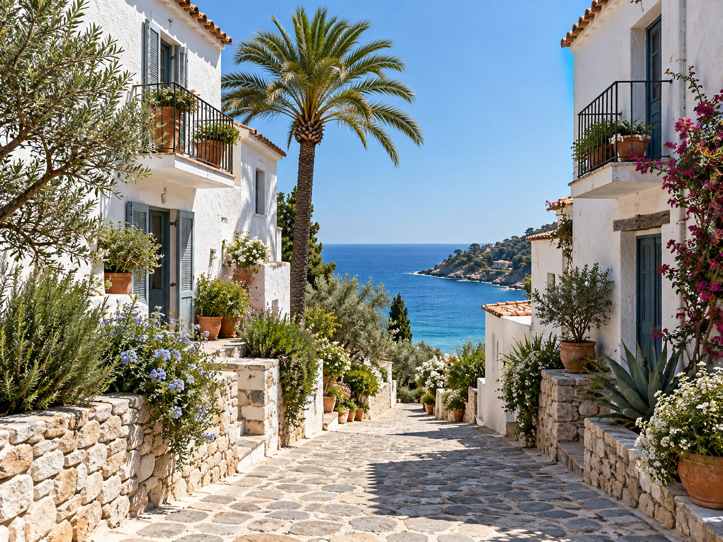 A small group of coastal rentals overlooking the sea